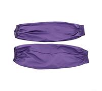 1 paire de manchettes imperméables en polyuréthane violet avec poignets élastiques, housses de bras résistantes à l'huile pour la préparation des aliments et le travail en usine, 1 paire (marron)