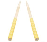 1 paire de manchons antidérapants absorbant la transpiration pour percussionnistes 7A, 5A, 5B, 7B, 7B - Thermo-rétractables - Jaune
