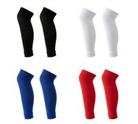 1 paire de manchons de jambe par-dessus le genou de couleur unie pour football, manchons de jambe respirants et absorbant la transpiration pour football 1 paire noire,1 paire blanche,1 paire rouge,1 p