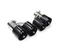 1 paire de manchons d'échappement Dual M Glossy Black Carbon Fibre Exhaust Tip R Shape Muffler Tip Tailpipe for BMW Car Universal Exhaust(in-67mm)