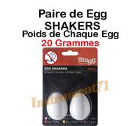 1 PAIRE DE MARACAS SHAKKERS COULEUR BLANC 20 Grammes