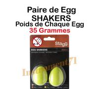 1 PAIRE DE MARACAS SHAKKERS COULEUR VERT POIDS 35 GRAMMES CHACUN