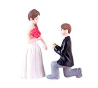 1 paire de mariés Ornement miniature Fée Jardin Décoration Micro Paysage Ornement Maison de Poupée Pot de Fleurs Figurine DIY Décoration d'extérieur Robuste et économique Durabilité