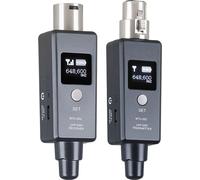 1 paire de microphones sans fil Système d'émetteur sans fil Émetteur et récepteur pour microphone dynamique/condensateur