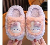 1 paire de mignonnes pantoufles intérieures antidérapantes et chaudes en peluche de dessin animé, convenant à une tenue adorable à la maison, pour l'hiver EUR22-23,EUR24-25,EUR26-27,EUR28-29,EUR30-31,