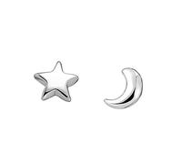 1 paire de mode simples boucles d'oreilles bijoux Silver Moon Star Ear Studs Accessoires de bijoux préfet cadeau pour les femmes filles cadeau robuste et rentableUn design ingénieux