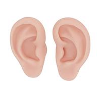 1 Paire de Modèles D'Oreille en Silicone, Moule D'Oreille Souple réutilisé, Fausse Oreille pour Boucles D'oreilles, Affichage de Bijoux, Oreille en Caoutchouc pour la Pratique du Perçage (Couleur de p