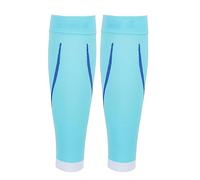 1 paire de mollets de mollet de compression en respirant des chaussettes de sport de veau sans pied bleu clair léger pour faire du vélo de course (Xxl)