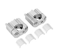 1 Paire de Montants de Guidon de Moto, 22/28mm Support Universel pour Guidon de Moto CNC en Alliage Aluminium, Pinces Universelles de Montage pour Guidon de Moto(Argent)