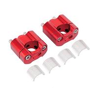 1 Paire de Montants de Guidon de Moto, 22/28mm Support Universel pour Guidon de Moto CNC en Alliage Aluminium, Pinces Universelles de Montage pour Guidon de Moto(Rouge)