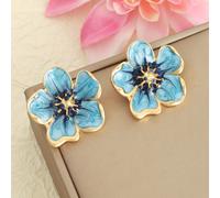 1 paire de nouveaux boucles d'oreilles à fleurs dégradées, boucles d'oreilles de fleurs de pêcher, convient pour le port quotidien au printemps et en été Taille UniquePlantesAlliage de zinc
