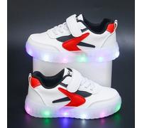 1 paire de nouvelles chaussures pour enfants toutes saisons, 1 paire de chaussures pour enfants bicolores noir et blanc, 1 paire de petites chaussures blanches à LED lumineuse, 1 paire de chaussures d