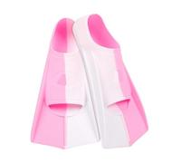 1 Paire de Palmes Natation perforées, d'entraînement flottantes, Souples, Flexibles et Confortables, for Adultes pour la Natation(PinkWhite,L)