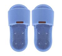 1 paire de pantoufles à récurer les pieds à 360 degrés avec ventouse (Bleue)