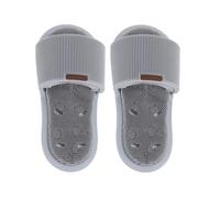 1 paire de pantoufles à récurer les pieds à 360 degrés avec ventouse (Grise)