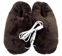 1 paire de pantoufles au chaud en peluche doux USB de chauffage CHAUFFE-PIEDS - CHANCELIERE ELECTRIQUE - CHAUFFERETTE ELECTRIQUE