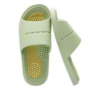 1 paire de pantoufles de massage des pieds, douces et confortables, soulageant la douleur, pantoufles d'acupression antidérapantes et inodores, massage vert pour hommes, salle bain, plage, acupres