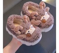 1 paire de pantoufles en peluche pour enfants, nouveaux motifs de dessins animés, doublure en polaire antidérapante, chaude et confortable pour l'intérieur en hiver EUR22-23,EUR24-25,EUR26-27,EUR28-29