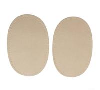 1 paire de patchs ovales pour réparation des coudes et genoux à coudre sur les vêtements, bords cousus en tissu, idéal pour réparer les zones déchirées des vêtements (blanc cassé)
