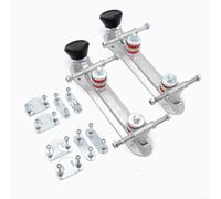 1 paire de patins à roulettes en alliage d'aluminium avec butée d'orteil réglable et pivot en acier, compatible avec les pointures 33 à 47, pour patinage en intérieur et utilisation récréative (pour