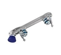 1 paire de patins à roulettes robustes en alliage d'aluminium avec système de frein réglable et pivot en acier pour patinage à quatre roues et modification de chaussures (pour taille 43-45, bleu)