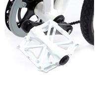 1 Paire de Pédales de Bicyclette, Pédales Plates en Alliage d'Aluminium pour Vélo, Plate-Forme de Cyclisme, Pédales pour Vélo de Montagne (Blanc)