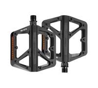 1 paire de pédales de cyclisme à roulement en tube de carbone haute résistance plate-forme large pour exploration en plein air cyclisme stable