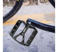 1 paire de pédales de vélo à roulement en tube de carbone haute résistance large plate-forme adaptée pour VTT vélo de route