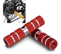 1 paire de pédales de vélo antidérapantes pour vélo de montagne BMX Rouge