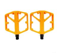 1 paire de pédales de vélo de montagne en alliage d'aluminium avec roulements DU pour vélo de route antidérapant en nylon et rotation efficace (orange)