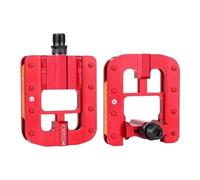 1 Paire De Pédales De Vélo Pliables En Alliage D'aluminium Massif - Pédales Pliables Rapides For BMX Et Vélos Pliants(Red Pedal)