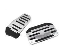 1 paire de pédales universelles en aluminium pour transmission automatique de voiture - Pédales de gaz bleues - Housse rouge et argentée - Kit de pédales de frein antidérapantes (6)