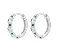 1 paire de petites boucles d'oreilles créoles en forme de maillons pour femme, Pierre