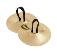 1 paire de petits cymbales à main élégantes Gongs bande rythme Instrument de percussion musicale jouet fait à la main danse du ventre doigt cymbales petit jouet