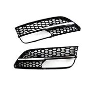 1 paire de phares antibrouillard for pare-chocs avant de voiture, couverture de calandre en nid d'abeille hexagonal noir/argent, Compatible Pour Audi A3 Hatchback 2013 - 2016(Chrome Sliver)