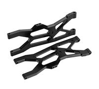 1 paire de pièces d'accessoires de bras oscillant inférieur arrière en alliage d'aluminium adaptées à la voiture 1/10 RC (Noire)