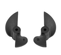 1 paire de pièces de bateau télécommandées, hélices de bateau RC, modèle palette en plastique noir 2 pales CW CCW pour arbre de 2mm