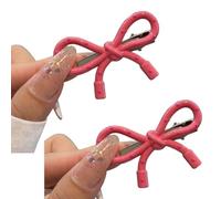1 paire de pinces à cheveux avec nœud papillon en forme de nœud pour filles