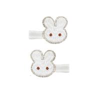 1 paire de pinces à cheveux brodées en forme d'animal - Design affûté - Pour enfants et filles - Tissu polyester - Accessoires pour cheveux