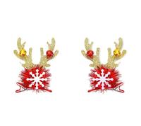 1 paire de pinces à cheveux colorées en forme de bois de cerf de Noël confortables pour fête d'anniversaire d'enfant