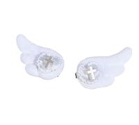 1 paire de pinces à cheveux élégantes en forme d'ailes d'ange avec détails en forme de cœur, parfaites pour Noël et les fêtes