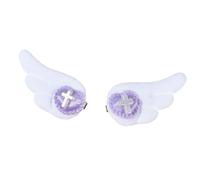 1 paire de pinces à cheveux élégantes en forme d'ailes d'ange avec détails en forme de cœur, parfaites pour Noël et les fêtes. Épingles à cheveux sûres pour enfants