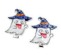 1 paire de pinces à cheveux en acrylique pour Halloween avec tête de mort, citrouille, squelette, épingle à cheveux confortable pour enfants et adultes