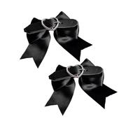 1 paire de pinces à cheveux en forme de cœur avec nœud papillon pour Halloween, fête pour femme et fille, pour prendre des photos, queue de cheval, frange