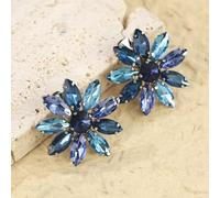 1 paire de pinces à cheveux en strass bleus en forme de crocodile - Accessoires décoratifs pour cheveux pour bal de fin d'année, fête d'anniversaire (bleu)