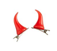 1 paire de pinces à cheveux gothiques en forme de corne d'épingle à cheveux en forme de bec de canard pour Halloween, carnaval, queue de cheval épingles à cheveux pour adolescents