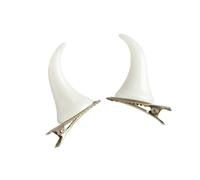 1 paire de pinces à cheveux gothiques en forme de corne d'épingle à cheveux en forme de bec de canard pour Halloween, carnaval, queue de cheval épingles à cheveux pour adolescents