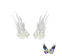 1 paire de pinces à cheveux LED à panneau superposé, quatre couleurs | Coiffe lumineuse pour déguisement, décoration de fête, spectacles de scène, portraits