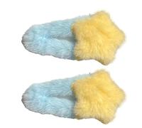 1 paire de pinces à cheveux mignonnes en forme d'étoile en peluche pour chignon de cheval, épingles à cheveux pour adolescents et enfants