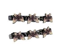 1 paire de pinces à cheveux multi-usages en résine pour frange et chignon, ornées de strass, double couche antidérapante, pince à cheveux en résine avec strass
